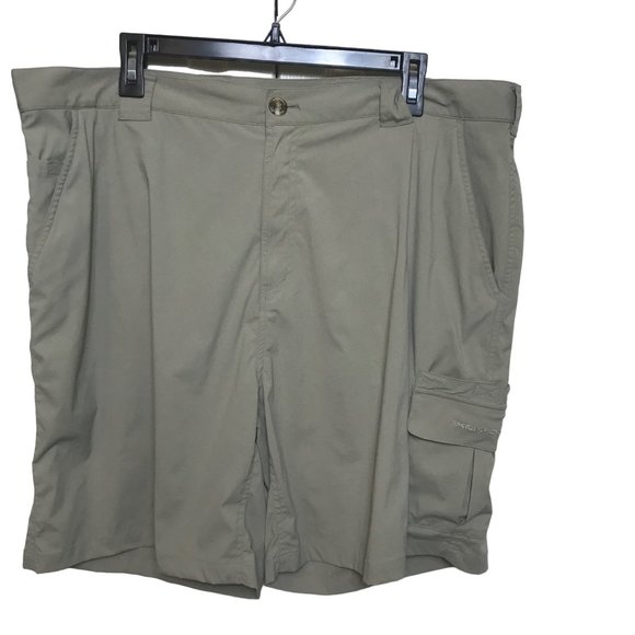 ExOfficio Cargo Shorts Tan Flat Front Hiking Outdoor Mens Size 40 - Picture 1 of 6